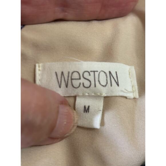 Weston blue/tan top, medium, whimsical, artisan, eclectic, colorful, maximalist - Picture 6 of 7